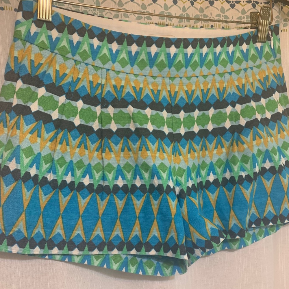Pleated high waisted shorts